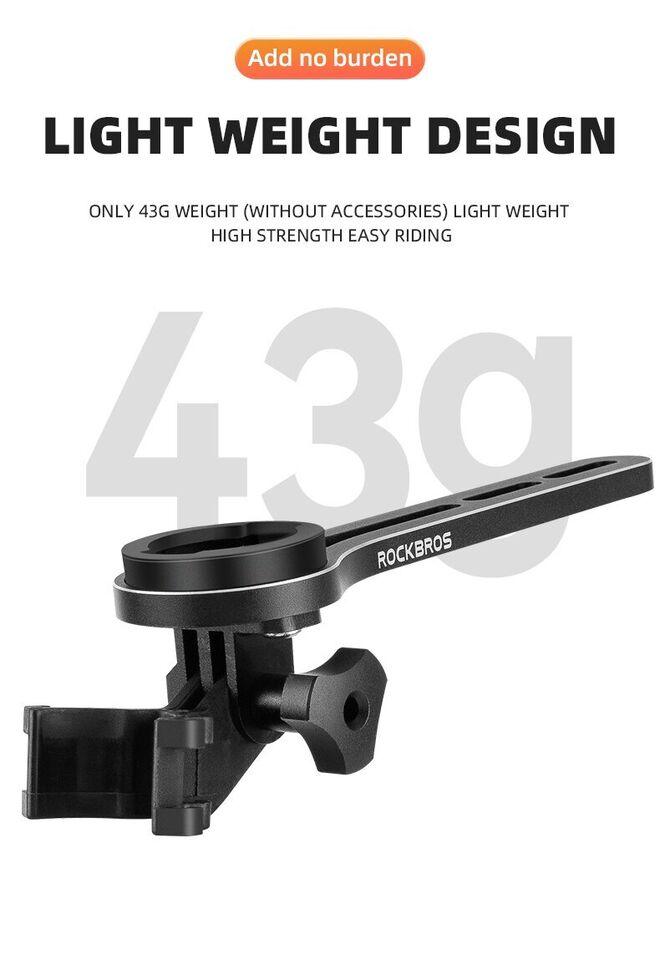 Load image into Gallery viewer, Rockbros Bike Computer Mount, Out Front Aluminum Bicycle Computer Mount for Road Bikes Aero Integrated Handlebar Compatible with Garmin, Wahoo, Bryton and GoPro
