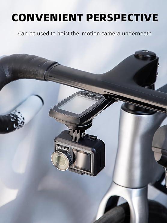 Load image into Gallery viewer, Rockbros Bike Computer Mount, Out Front Aluminum Bicycle Computer Mount for Road Bikes Aero Integrated Handlebar Compatible with Garmin, Wahoo, Bryton and GoPro
