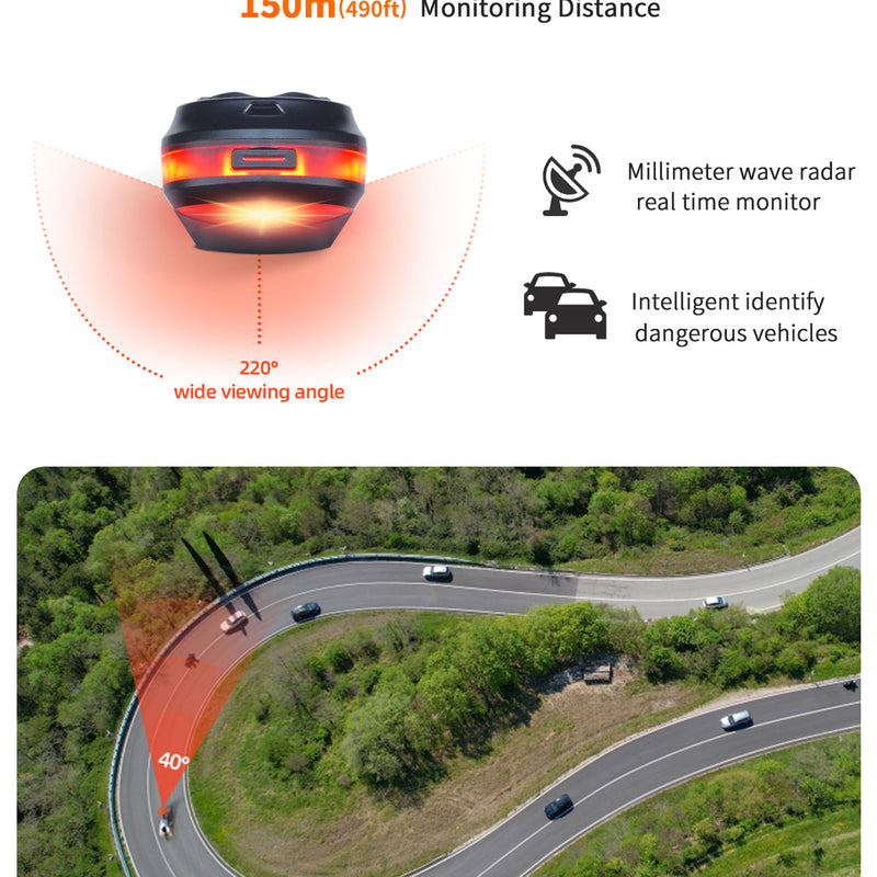 Load image into Gallery viewer, Smart Radar Taillight - SR30 | Upto 150m Vehicle Detection, 25H Battery &amp; Type-C - MADOVERBIKING -  iGPSPORT
