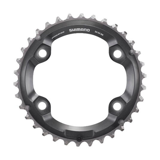 Shimano Xt M8000 Outer Chainring 96Mm, 34T, Bcd - Grey