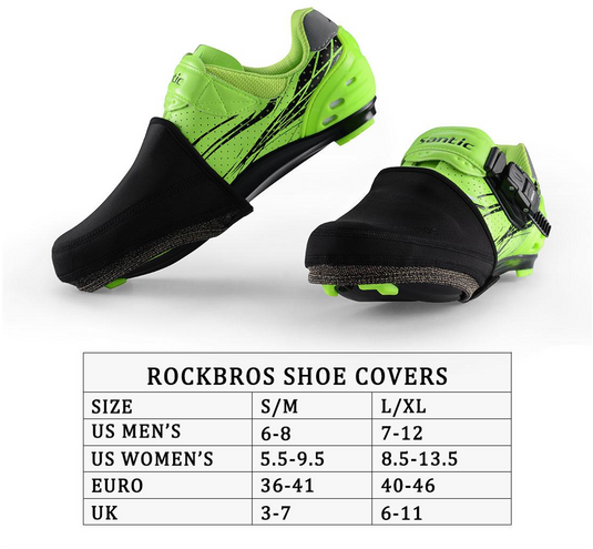 Shoe Cover | Half Palm Covers for Clipless Shoes (Black) ROCKBROS MADOVERBIKING
