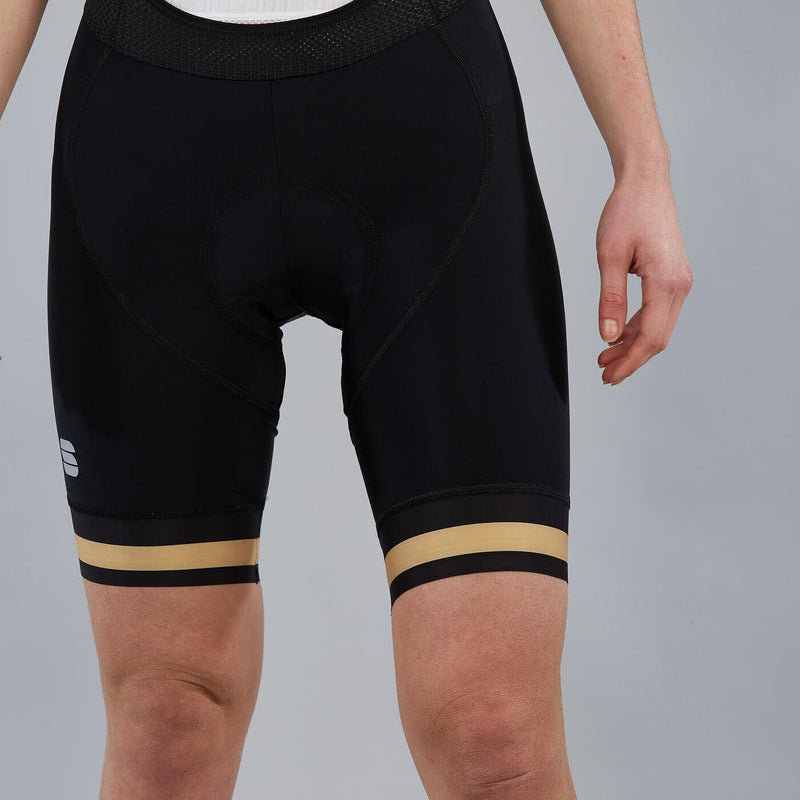 Load image into Gallery viewer, Sportful Classic Womens Cycling Shorts (Black/Gold)
