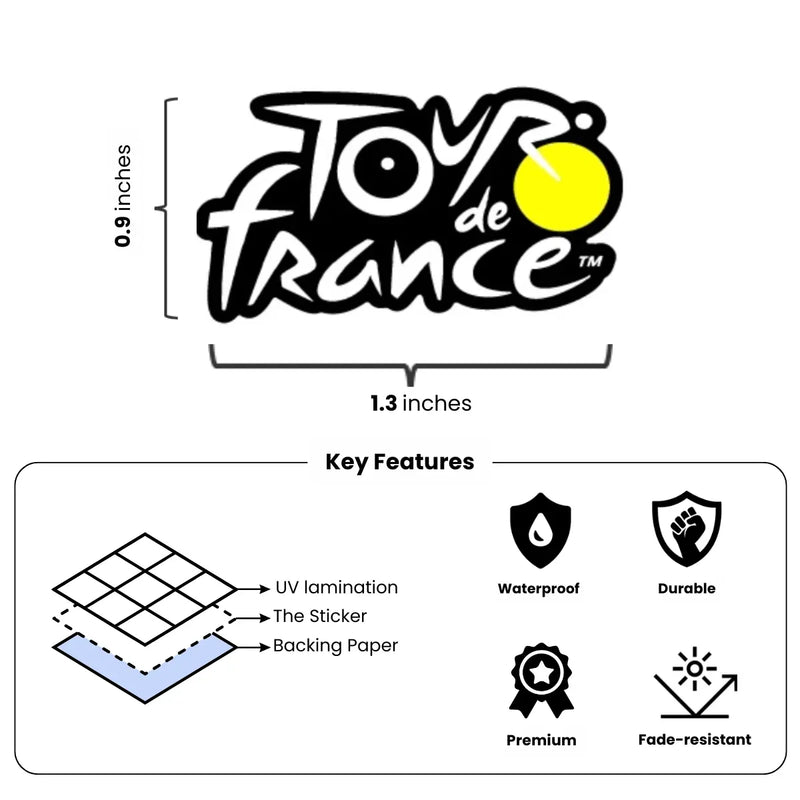 Load image into Gallery viewer, Premium Tour De France Vinyl Sticker (Set of 4) MADOVERBIKING MADOVERBIKING
