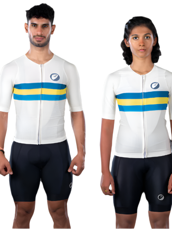 Load image into Gallery viewer, Unisex Cycling | Elite fit Jersey | Ivory - MADOVERBIKING -  Apace
