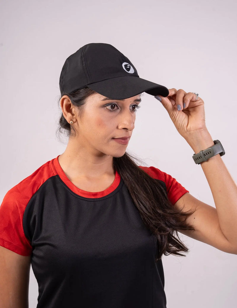 Load image into Gallery viewer, Unisex Running Cap | Streak | Black/Red

