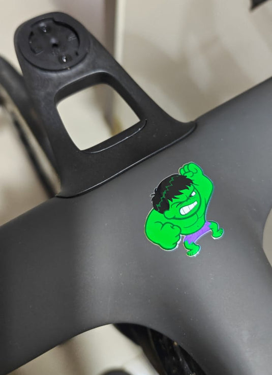 HULK Power Stem Sticker | UV DTF Waterproof Cycling Decal (Tadej Pogačar Style) - MADOVERBIKING