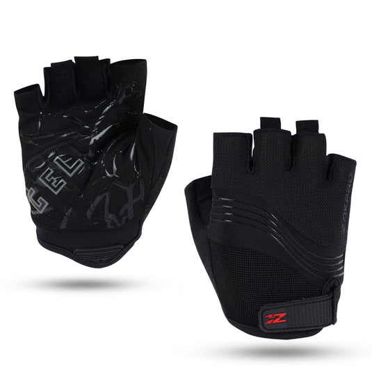 ZAKPRO Cycling Gloves Gel Series Anti-Slip Professional Half Finger - (Black)