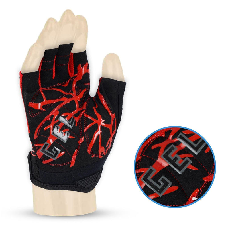 Load image into Gallery viewer, ZAKPRO Cycling Gloves Gel Series Anti-Slip Professional Half Finger - (Red)
