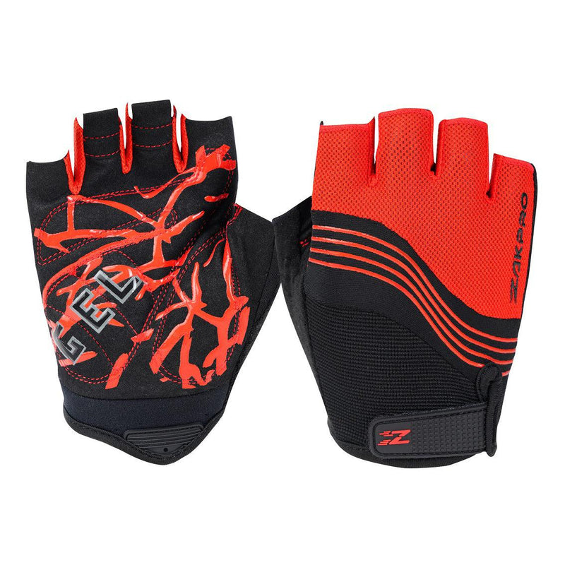 Load image into Gallery viewer, ZAKPRO Cycling Gloves Gel Series Anti-Slip Professional Half Finger - (Red)
