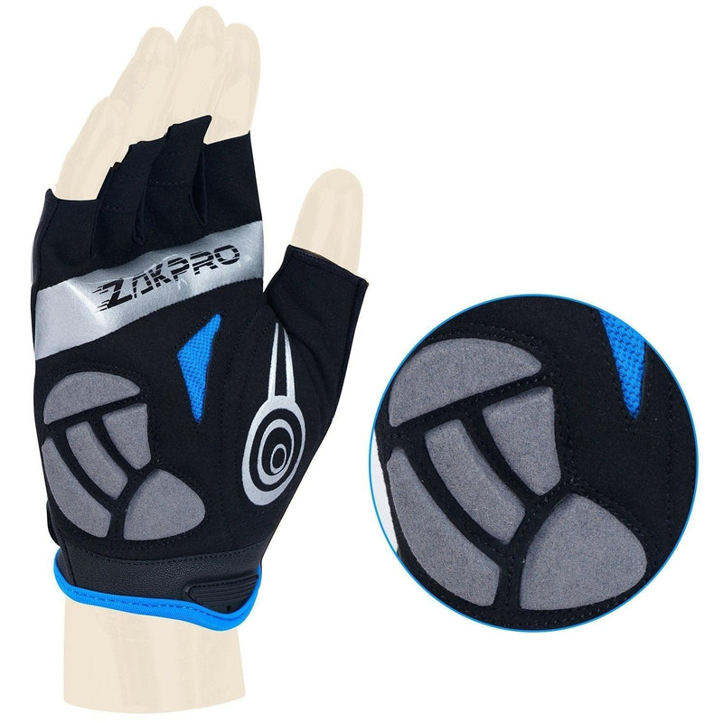 Load image into Gallery viewer, ZAKPRO Cycling Gloves - Hybrid Series - (Blue)
