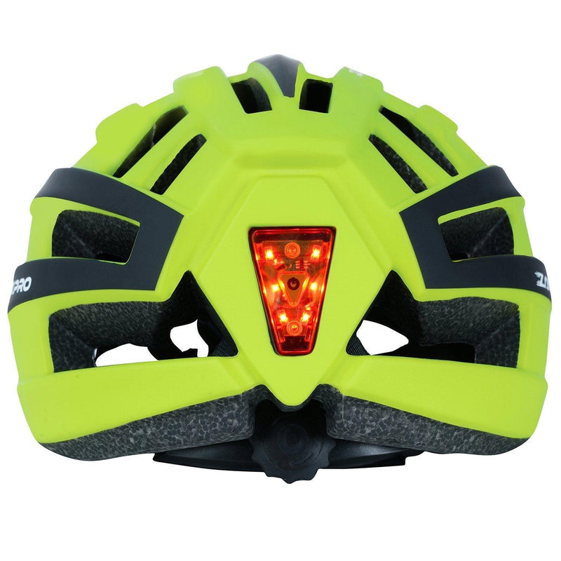 Load image into Gallery viewer, ZAKPRO MTB Inmold Cycling Helmet with Rear LED Flicker Lights - Uphill (SeriesFluorescent Green)
