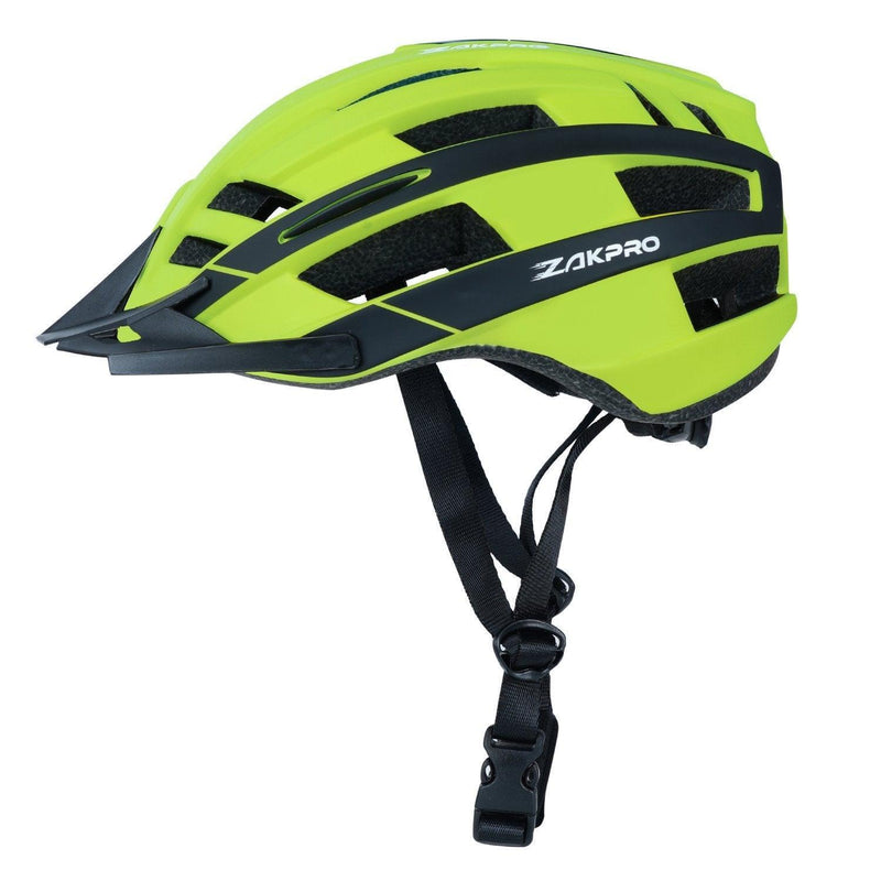 Load image into Gallery viewer, ZAKPRO MTB Inmold Cycling Helmet with Rear LED Flicker Lights - Uphill (SeriesFluorescent Green)
