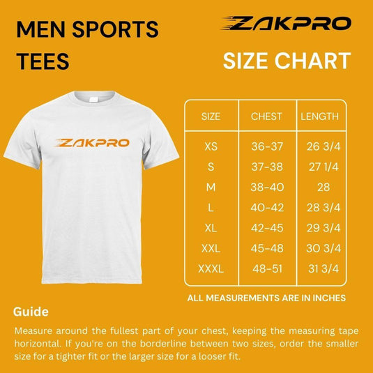 ZAKPRO Men Sports Tees (Ride-O-Range)