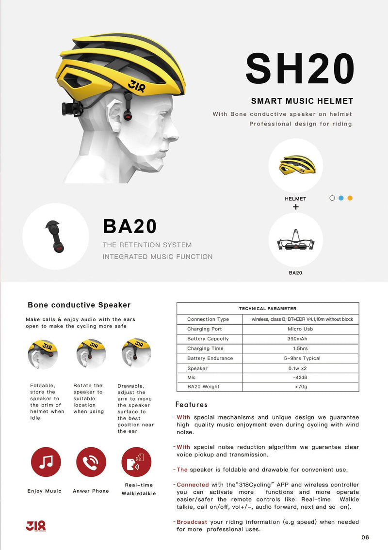 Load image into Gallery viewer, ZAKPRO Smart Cycling Helmet with Bluetooth Speakers and Sensitive Rear Alerting Lights - 318 Series
