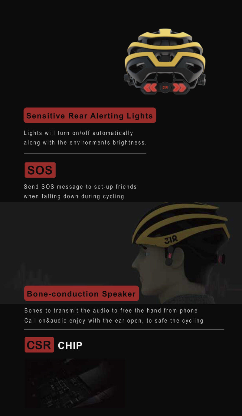 Load image into Gallery viewer, ZAKPRO Smart Cycling Helmet with Bluetooth Speakers and Sensitive Rear Alerting Lights - 318 Series
