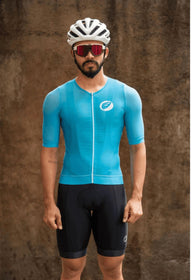 Apace Mens Cycling Jersey | Podium-Fit | Ocean Blue - MADOVERBIKING