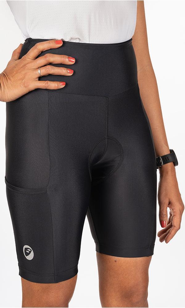 Load image into Gallery viewer, Apace Womens Cycling Shorts | Gel Padded | Evolve | Black - MADOVERBIKING
