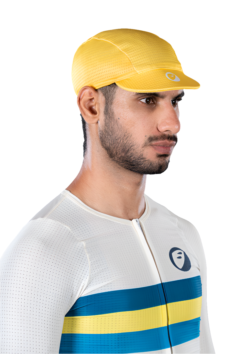 Load image into Gallery viewer, Unisex Cycling Cap | Hustle - Yellow - MADOVERBIKING -  Apace
