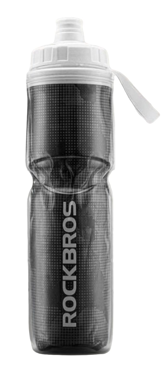 Load image into Gallery viewer, Insulated Bottles | BIDON - Rotate &amp; Squeeze (700ml/Black) ROCKBROS MADOVERBIKING
