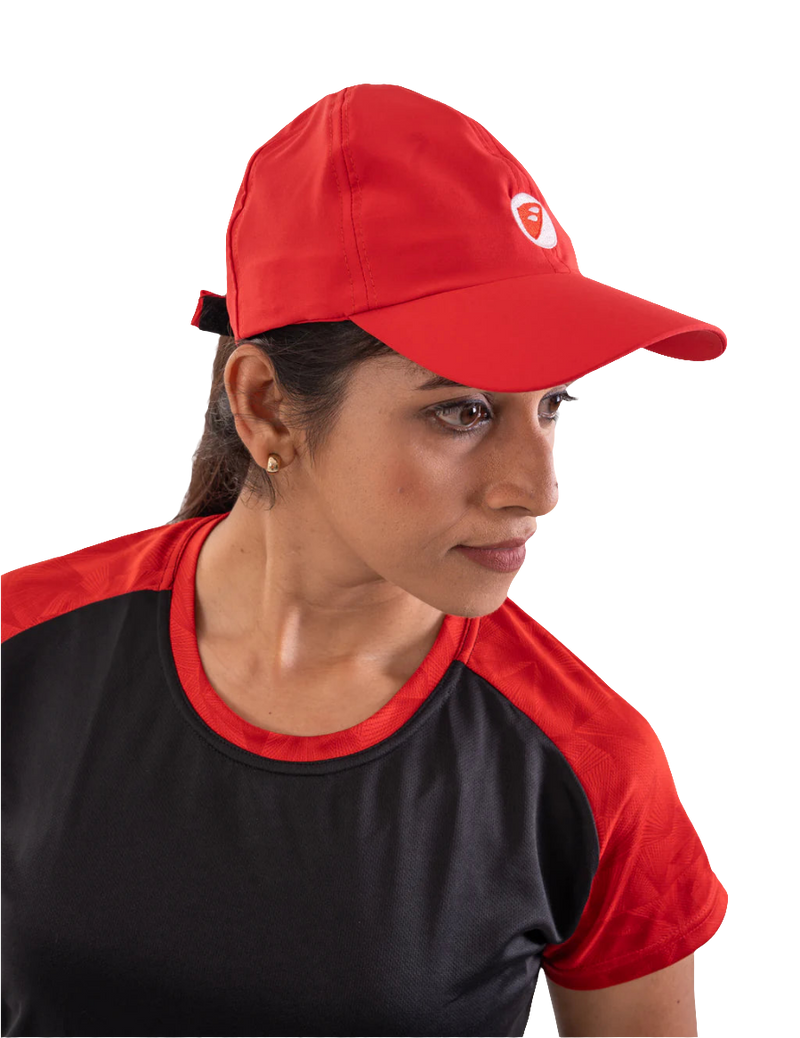 Load image into Gallery viewer, Unisex Running Cap | Streak | Black/Red - MADOVERBIKING -  Apace
