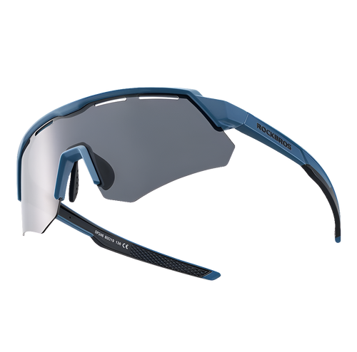 Sunglasses | Polarized Glasses with 4 Interchangeable Lenses & UV400 Protection (Navy) ROCKBROS MADOVERBIKING
