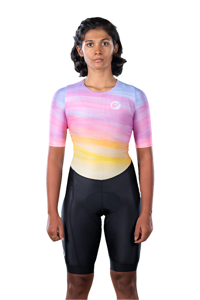 Load image into Gallery viewer, Womens Cycling | BackZipped Speedsuit | Pastel - MADOVERBIKING -  Apace
