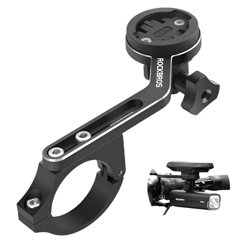 Extended Mount for Cyclocomputers | Aluminium Alloy, Light/GoPro Mount Included, All Handelbars Compatible ROCKBROS MADOVERBIKING