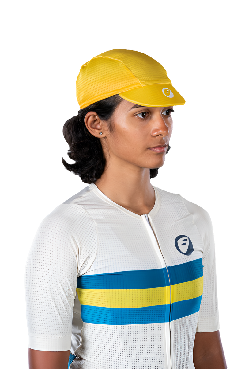 Load image into Gallery viewer, Unisex Cycling Cap | Hustle - Yellow - MADOVERBIKING -  Apace
