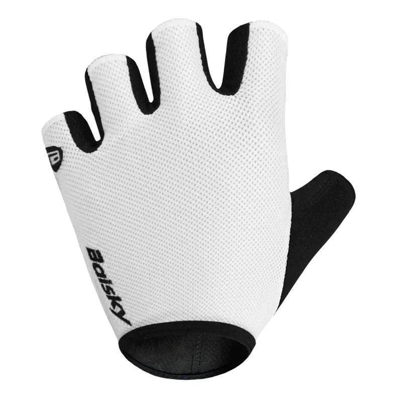 Load image into Gallery viewer, Baisky Cycling Half Finger Gloves (Back/White) - MADOVERBIKING
