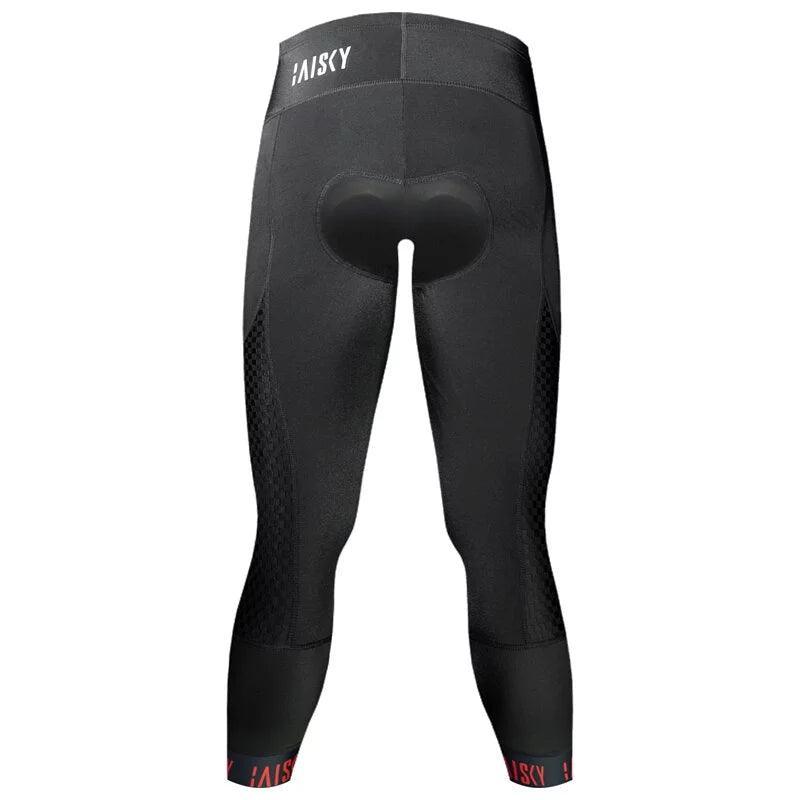 Load image into Gallery viewer, Baisky Endurance Cropped Men Cycling Tights With Vion Insert Pads (Windblown Black) - MADOVERBIKING
