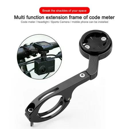 Load image into Gallery viewer, Bike Out-Front Mount Bicycle Handlebar Combo Mount for Garmin Bryton Gopro Flashlight Camera,Compatible with 31.8mm 25.4mm Handlebar (Black) - MADOVERBIKING
