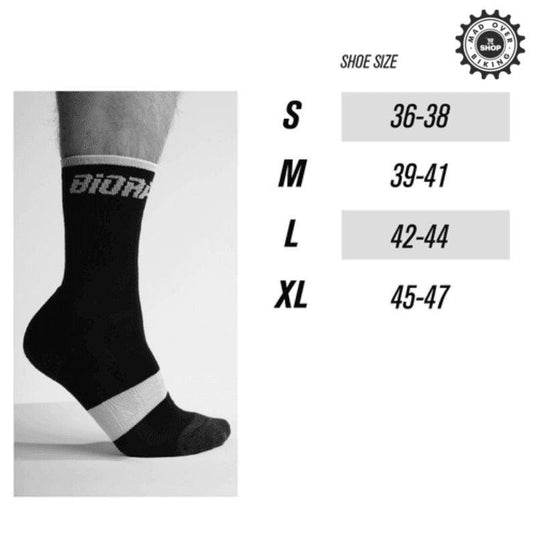 Bioracer Summer Cycling Socks - White/Navy - MADOVERBIKING