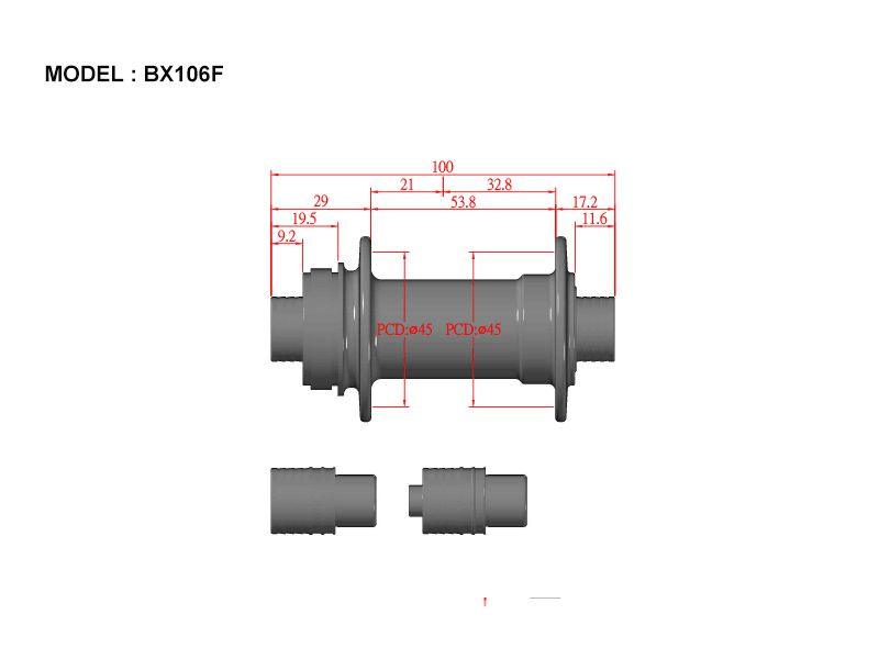 Load image into Gallery viewer, Bitex BX106F Front Disc Hub, CLD
