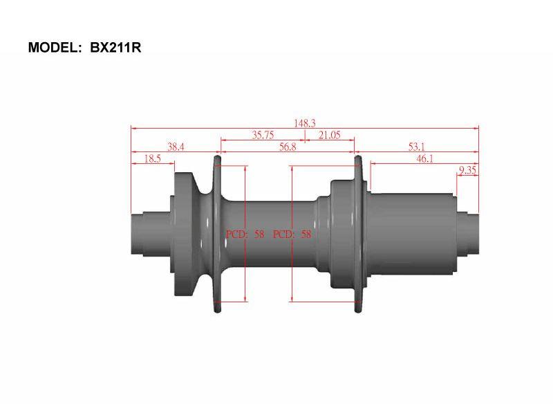 Load image into Gallery viewer, Bitex BX211R Rear Hub, Shimano 11s (w/abs)
