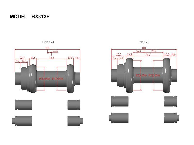 Load image into Gallery viewer, Bitex BX312F Front Hub
