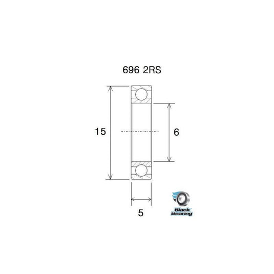 BLACKBEARING 2RS B5 BEARING | 699 (9 X 20 X 6 MM) - MADOVERBIKING