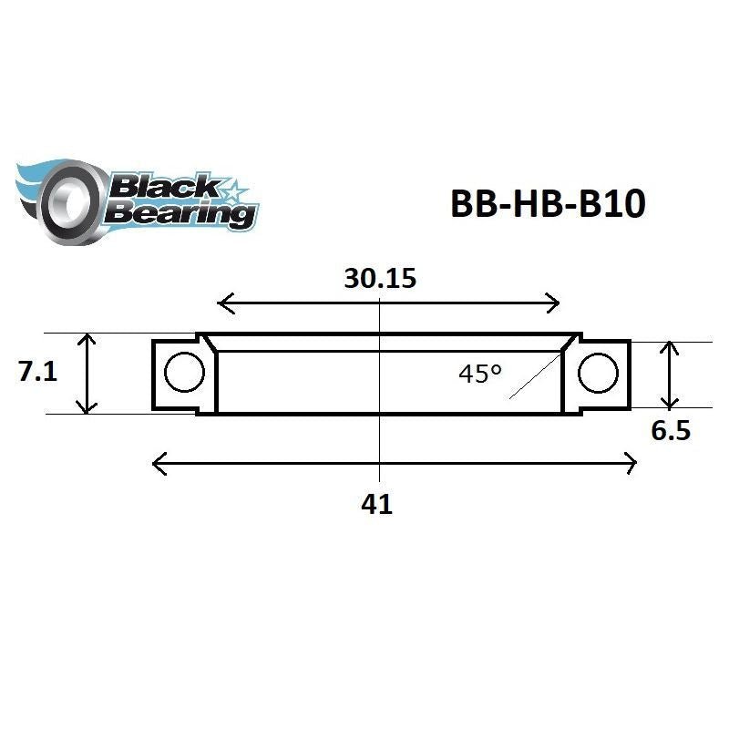Load image into Gallery viewer, BLACKBEARING B10 HEADSET BEARING (30.15X41X6.5X7.1 MM 45/90°) - MADOVERBIKING
