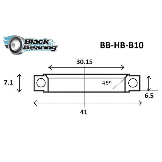 BLACKBEARING B10 HEADSET BEARING (30.15X41X6.5X7.1 MM 45/90°) - MADOVERBIKING