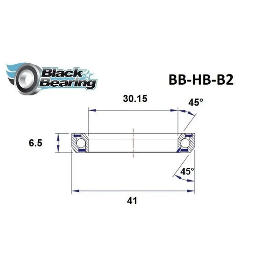 Blackbearing B2 30.15x41x6.5mm 45/45° Headset Bearing Blackbearing MADOVERBIKING