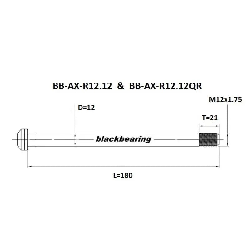Load image into Gallery viewer, BlackBearing - Thru-Axle - R12.12 - 12mm - 177/182 - M12x 1.75 - 21mm BLACKBEARING MADOVERBIKING
