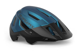 Bluegrass Rouge MTB Cycling Helmet (Blue Metallic,Off-White/Matt) - MADOVERBIKING