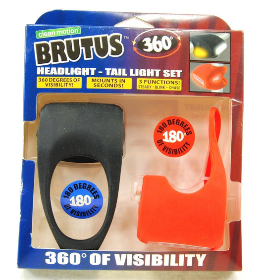 Brutus 360° Headlight - Tail Light Set - Blk/Red - MADOVERBIKING