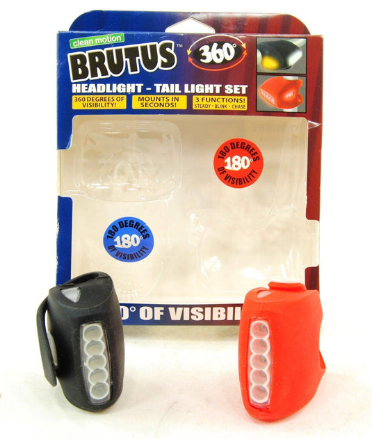 Brutus 360° Headlight - Tail Light Set - Blk/Red - MADOVERBIKING