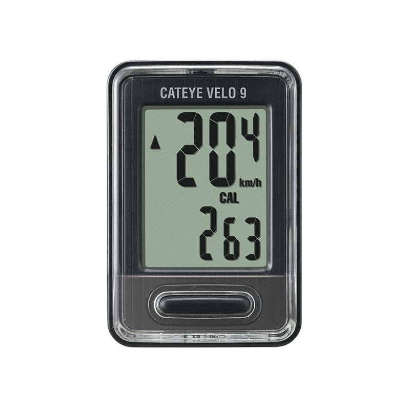 Load image into Gallery viewer, Cateye Velo 9 Cyclocomputer (Black) - MADOVERBIKING
