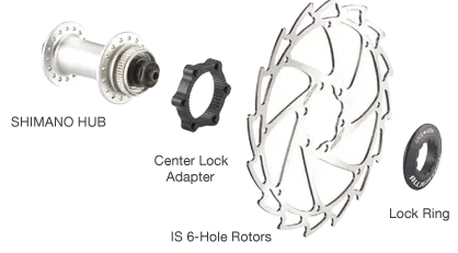 Load image into Gallery viewer, BRAKE DISC CENTER LOCK ADAPTER WITH RING FOR 6 HOLES ROTOR - MADOVERBIKING -  ALLIGATOR
