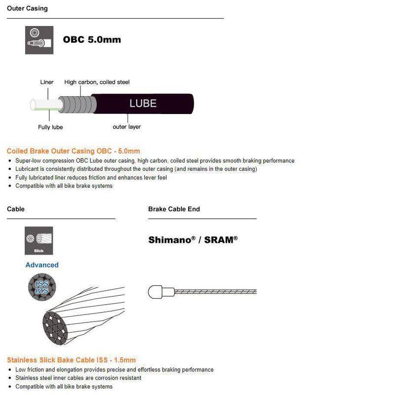 Load image into Gallery viewer, Ciclovation Advanced Performance - Road Brake Cable Set - MADOVERBIKING
