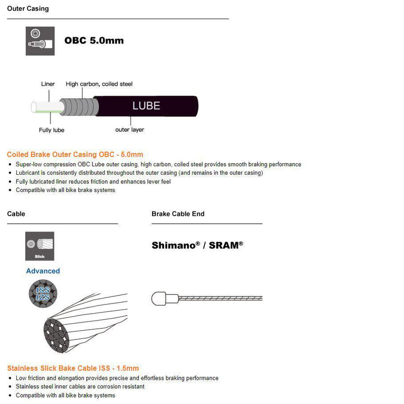 Load image into Gallery viewer, Ciclovation Advanced Performance - Road Brake Cable Set
