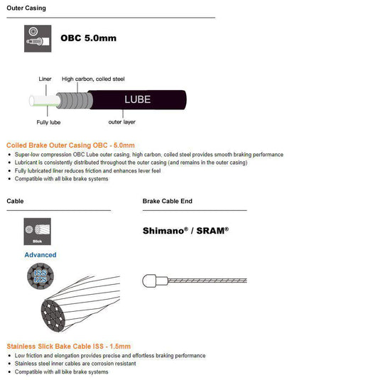 Ciclovation Advanced Performance - Road Brake Cable Set