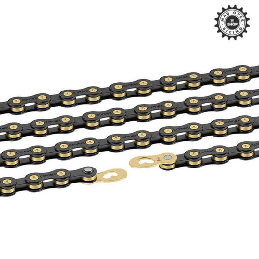 Connex 9 Speed Chain Black Coating - Black Coating , Brass - MADOVERBIKING