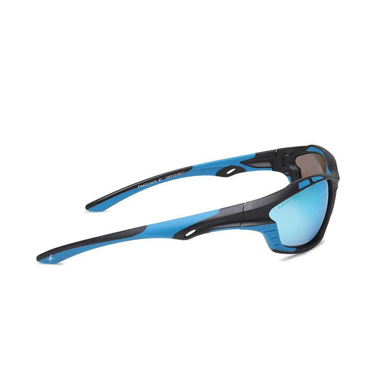 Fastrack Blue Wraparound Men Sunglasses (P404Bu1|65) - MADOVERBIKING